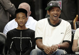 Знаменитости на матчах НБА: Уилл Смит (Will Smith) с сыном