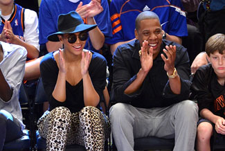 Знаменитости на матчах НБА: Бейонсе и Джей-Зи (Jay Z and Beyonce)