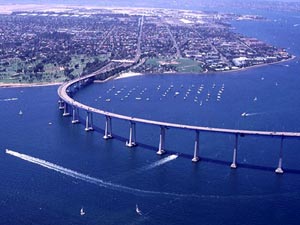 Мост на остров Коронадо в Сан-Диего (Coronado Island San Diego)